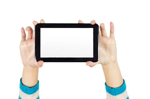 Hand tablet pc Stock Photos