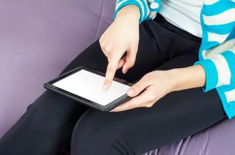 Hand tablet pc Stock Photos