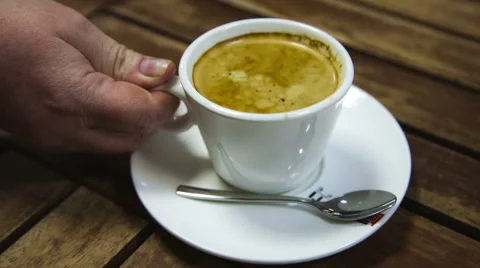 Hand take a coffee caup Stock Footage 44549584