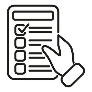 Hand take test result icon outline vector. Rapid sample Stock Illustration