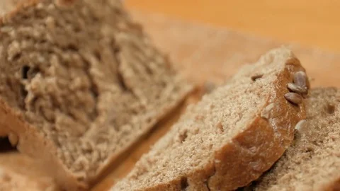 Hand takes bread Video stock 82669755