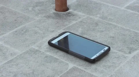 Hand Takes Cellphone Stock Footage 48382423