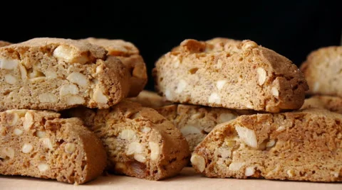 Hand Takes Nut Cookies Stock Footage 65289149