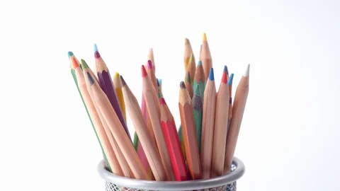 Hand taking and returning a colouring pencil Stock Footage 115669089