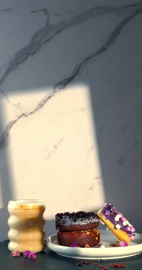 Hand Taking Donut from Dessert Stack 動画素材 310937379