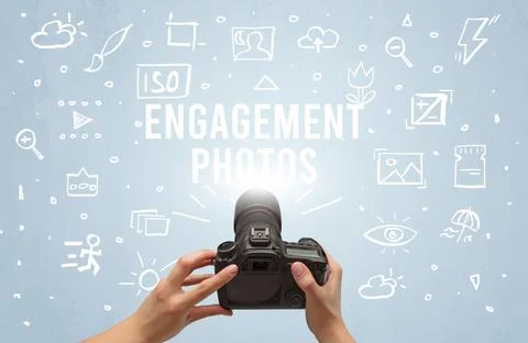 Hand taking picture with digital camera 스톡 사진