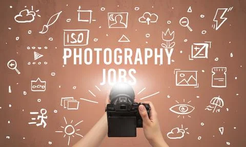 Hand taking picture with digital camera Stock Photos