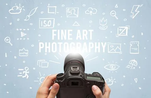 Hand taking picture with digital camera Foto stock