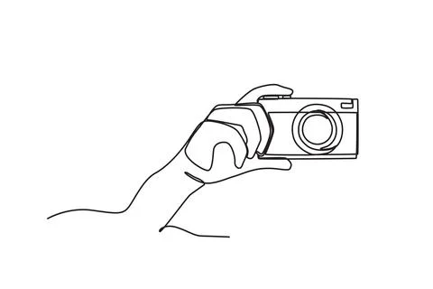 A hand taking pictures with a camera Stock Illustration