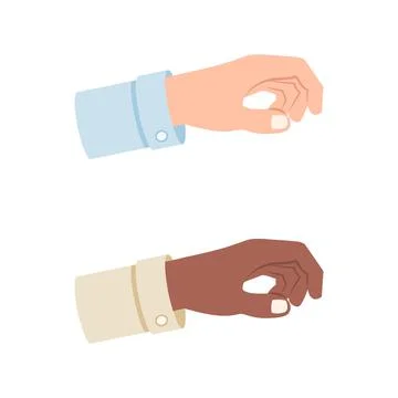 Hand taking something vector illustration isolated on white background. Stock Illustration