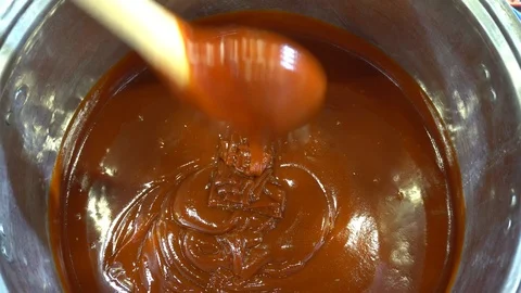 Hand Taking A Spoon Of Jam Stock Footage 121744005