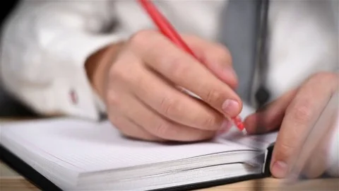 Hand Taking Statistics Stock Footage 71068293