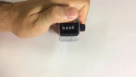 Hand tally counter Stock Footage 125722034