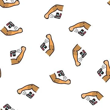 Hand tan paint vector seamless pattern Illustrazione stock