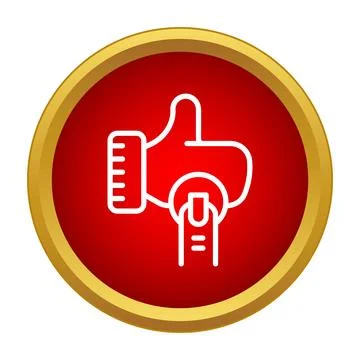Hand tapping like button on social media icon Stock Illustration
