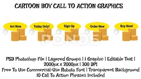 Hand Tapping Call To Action Button, Video Creator Graphic, Influencer Template Modello PSD