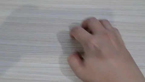 Hand Tapping on Wood Surface Horizontal Shot Stock Footage 331415283