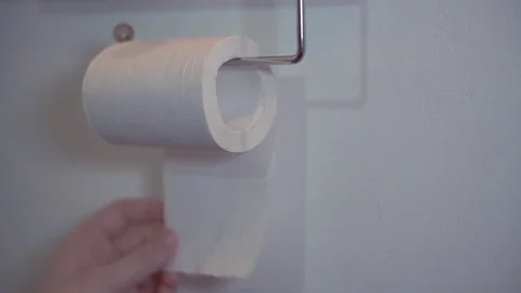 Hand tears the paper from Stock Footage 85281403