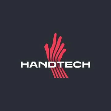 Hand Tech Logo Stock Illustration