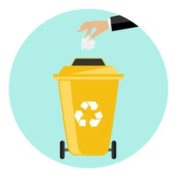 Hand throw garbage イラスト素材