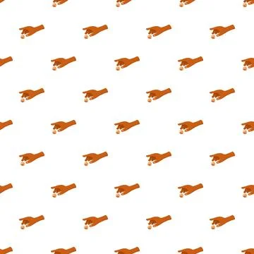 Hand throwing dice seamless pattern creating background イラスト素材