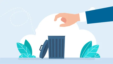 Hand throwing dollar USD currency away trash can toss. Gold dollar coins fall Video stock 304685444