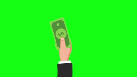 Hand throwing out money animated hand throwing out cash dollars shaking 4k .. Stock Footage 325022266