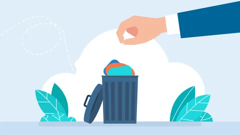 Hand throwing a speech bubble in a waste bin. Spreading misinformation in media Stock Footage 335534320