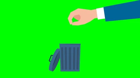 Hand throwing a speech bubble in a waste bin. Fake, propaganda. Сensorship Stock Footage 336849475