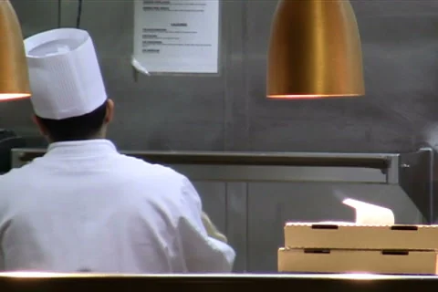 Hand thrown pizza - NTSC Stock Footage 2169307