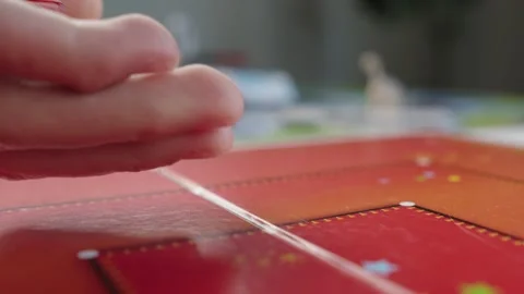 The hand throws red dices on the playing field. Gaming moments in dynamics. Stock Footage 282154208