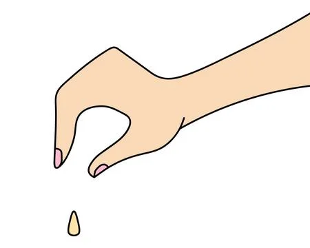 A hand throws a seed into the ground. A seed for germination. Vector. Stock Illustration