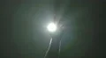 The hand thumb up on the background of bright light. Real time capture 4k or 4k+ Resolution