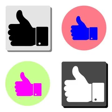 Hand Thumb Up. flat vector icon Stock Illustration