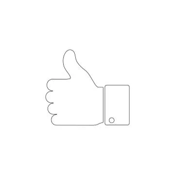 Hand Thumb Up. flat vector icon Stock Illustration