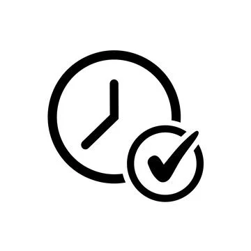 Hand thumb up icon on black circle Yes symbol Stock Illustration
