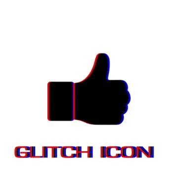 Hand Thumb Up icon flat Stock Illustration