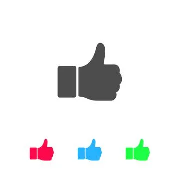 Hand Thumb Up icon flat Stock Illustration
