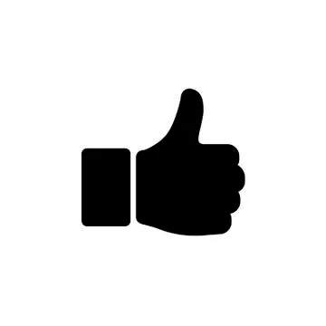 Hand thumb up icon in flat style. Yes symbol Stock Illustration