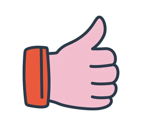 Hand with thumb up 스톡 일러스트
