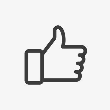 Hand thumb up sign, Like icon vector. Stock Illustration