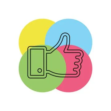 Hand Thumb Up vector icon Stock Illustration