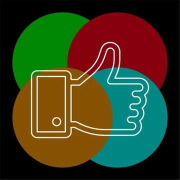 Hand Thumb Up vector icon Stock Illustration