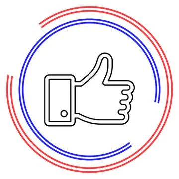Hand Thumb Up vector icon Stock Illustration
