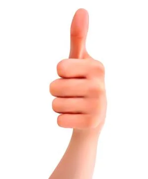 Hand with thumb. vector Stock Illustration