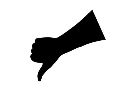 Hand - thumbs down - vector illustration Illustrazione stock