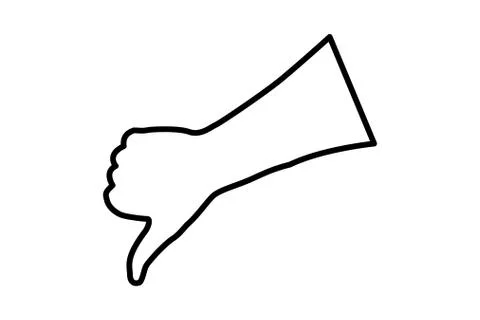 Hand - thumbs down - vector illustration Illustrazione stock