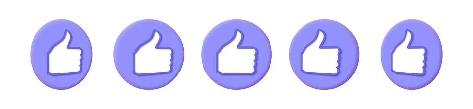 Hand with thumbs up symbol. 3d rendering icon. Stock Illustration