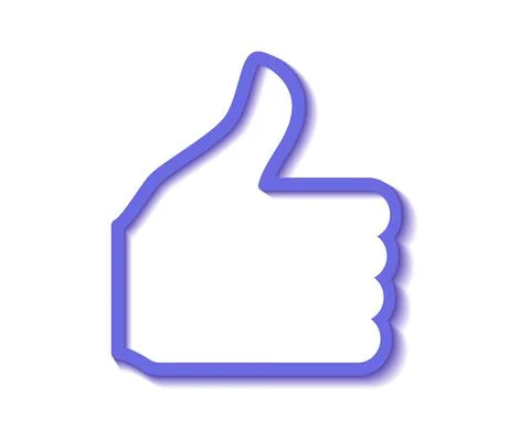 Hand with thumbs up symbol. 3d rendering icon. Stock Illustration