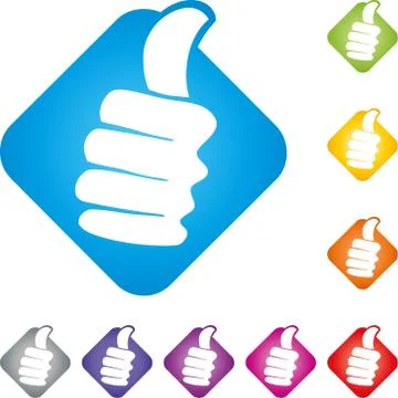 Hand, thumbs up, thumb, button, rating, logo Stock Illustration